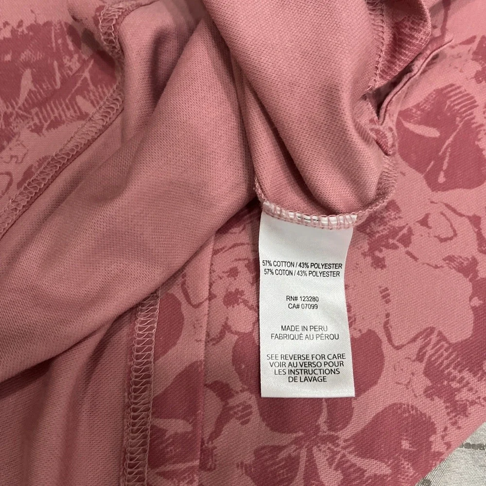 TravisMathew Polo Shirt Mens Size Large Pink Floral‎ Print Golf Top Excellent